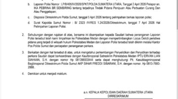 Polda Sumut Serahkan Laporan Dugaan Penipuan Gadai ke Polrestabes Medan