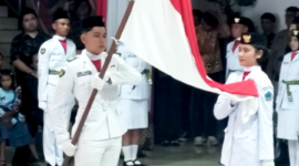‎Pengukuhan Pasukan Pengibar Bendera Pusaka (Paskibraka) Kabupaten Minahasa Utara Tahun 2026 (Dok. Istimewa)