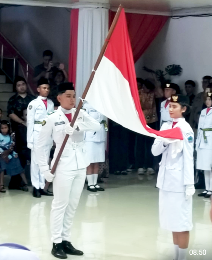 ‎Pengukuhan Pasukan Pengibar Bendera Pusaka (Paskibraka) Kabupaten Minahasa Utara Tahun 2026 (Dok. Istimewa)