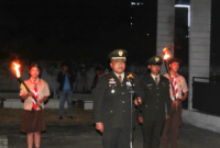 Komandan Kodim 1310/Bitung, Letnan Kolonel Inf Dewa Made DJ, saat Memimpin Upacara Apel Kehormatan dan Renungan Suci. (Dok. Istimewa)
‎