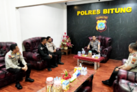 ‎Kapolres Bitung AKBP Arie Sutrisno Nugroho, S.H., S.I.K., M.H. menerima Tim Supervisi Bidang Humas Polda Sulawesi Utara (Dok. Istimewa)