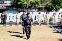 Dankodaeral VIII Laksda TNI Dery Triesananto Suhendi, S.E., M.Tr.Opsla., Pimpin Langsung Apel Siaga Hari Jadi TNI Angkatan Laut Ke-81 Tahun 2026. (Dok. Istimewa)