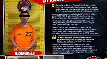 AKP Joni H. Pardede Pimpin Langkah Cepat: Satresnarkoba Polres Karo Amankan 20 Butir Ekstasi di Kabanjahe
