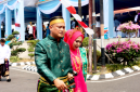 Kapolres Bitung AKBP Arie Sulistyo Nugroho, S.I.K., M.H., bersama Ketua Bhayangkari Cabang Bitung Ny. Hikma Arie Sulistyo Usai menghadiri kegiatan memperingati Hari Ulang Tahun (HUT) ke-36 Kota Bitung. (ft. humas polres bitung)